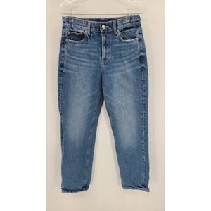 American Eagle Women Super‎ High Rise Straight Leg Jeans Size 4 Short Distressed